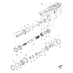 Gear Housing Prop Shaft-Count Rot, 4.80 Torpedo