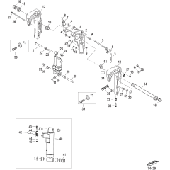 Clamp Brackets/Swivel Bracket Power Tilt and Gas Assist