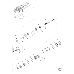 Gear Housing, Propeller Shaft 2.38:1 Standard Rotation