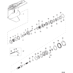 Gear Housing, Propeller Shaft 2.38:1 Counter Rotation