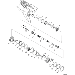 Gear Housing, Prop Shaft-Counter Rotation, Sport Master (1.75 Gear Ratio)