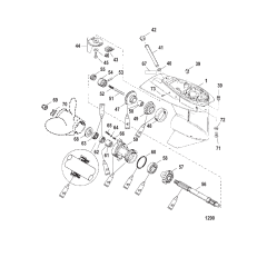 Gear Housing Propeller Shaft - Short-2:1 Gear Ratio