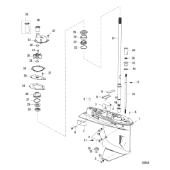 Gear Housing Driveshaft - 2:1 Gear Ratio