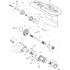 Gear Housing Prop-2.31:1-USA-0T625303/BEL-0P216184 Below