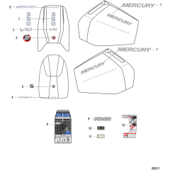 Decals Cowl, Maintenance, Transom