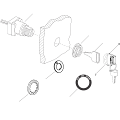 Key Switch / Key Chart - 3 Position (897716K01) Single Application