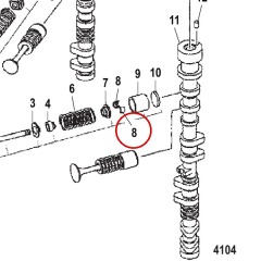 Mercury - Cotter Valve - Quicksilver - 28-804135