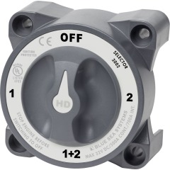 Blue Sea HD Battery Switch 4-Way 500A - Grey - 3002