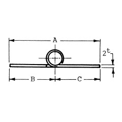 Talamex - HINGE 2MM 126.5X27.5MM - 43.803.126