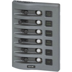 Blue Sea Systems - Weather Deck Circuit Breaker Panel - 6 Position - MPN  4376