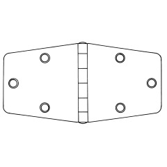 Talamex - HINGE RVS 151X74.5X2MM - 43.803.151