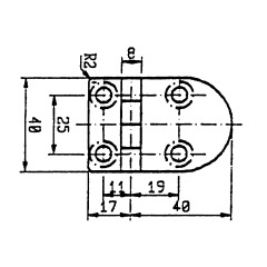 Talamex - HINGE  57X40  90° - 43.804.057