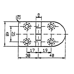 Talamex - HINGE  70X40  90° - 43.804.070