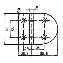 Talamex - HINGE  76.2X65  90° - 43.804.076