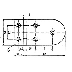 Talamex - HINGE  120.4X65  90° - 43.804.120