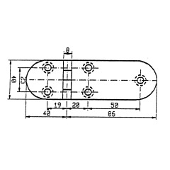 Talamex - HINGE  126X40  90° - 43.804.126