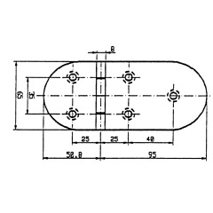 Talamex - HINGE  145.8X65  90° - 43.804.145