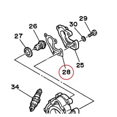 YAMAHA Thermostat gasket 15D - 682-12414-A1