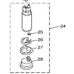 Yamaha fuel pump (fits inside vapor separator) Part number 68F-13907-01
