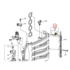 Yamaha Fuel Injector F80B - 6D8-13761-00