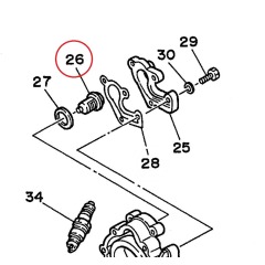 YAMAHA Thermostat 15D - 6F5-12411-03