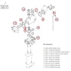 Yamaha 3A (Malta) Power-Head Gasket Set - 6GE-W0001-00