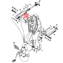 YAMAHA Hydra-drive - DE-DHD - Trim Hose - 6T4-4383J-01