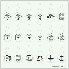 Blue Sea - Battery Switch ICON Label Kit - PN. 7902