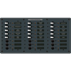 Blue Sea - Traditional Metal DC Panel - 24 Positions - PN. 8264