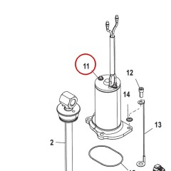 Mercury - Power Trim Motor Assembly - Quicksilver - 827675A1