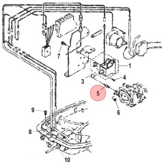 Mercury - ROD CHOKE SHAFT (Electric remote) - Quicksilver - 853832001