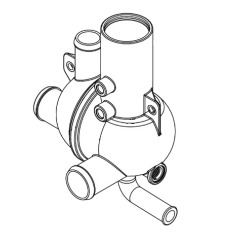 Mercury - WATER DRAIN HOUSING (Rod actuated) - Quicksilver - 863444T1