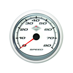 Mercury - SC100 SPEEDOMETER 0-80 MPH (White) - Quicksilver - 79-879945K11