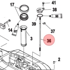 Mercury - SHIFT SHAFT ASSEMBLY - Quicksilver - 884565A00