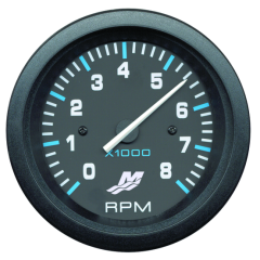 Mercury - TACHOMETER KIT (0-8000 RPM) Black Face, Blue Graduations, Black Bezel - Quicksilver - 79-895283A06