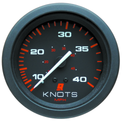 Mercury - SPEEDOMETER KIT (10-40 Knots) Black Face, Red Graduations, Black Bezel - Quicksilver - 79-895285Q08