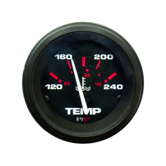 Mercury - WATER TEMPERATURE GAUGE KIT (100-240 F) Black Face, Red Graduations, Black Bezel - Quicksilver - 79-895287Q01