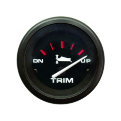 Mercury - GAUGE Power Trim Indicator, Black Face, Red Graduations, Black Bezel - Quicksilver - 79-895292Q01