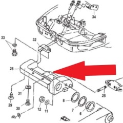 Mercury - BRACKET Steering 40 LIGHTNING - Quicksilver - 8M0074786