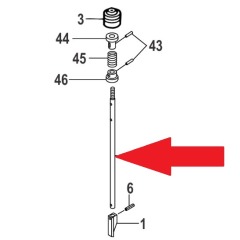 Mercury - SHIFT SHAFT KIT Long 25HP 30HP EFI - Quicksilver - 8M0078865