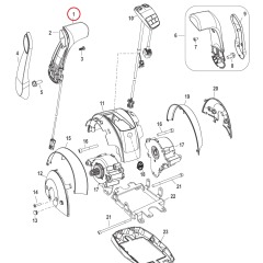 Mercury - HANDLE ASSEMBLY ERC Dual with Trim (Black/Chrome) Port - Quicksilver - 8M0099030