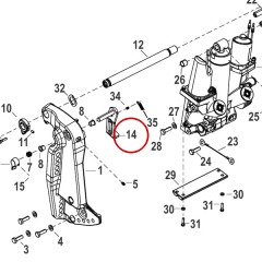 Mercury - Power Trim Lever Assembly - Quicksilver - 8M0115104