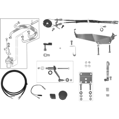 Mercury - REMOTE CONTROL CONVERSION KIT 4HP 5HP 6HP - Quicksilver - 8M0062241