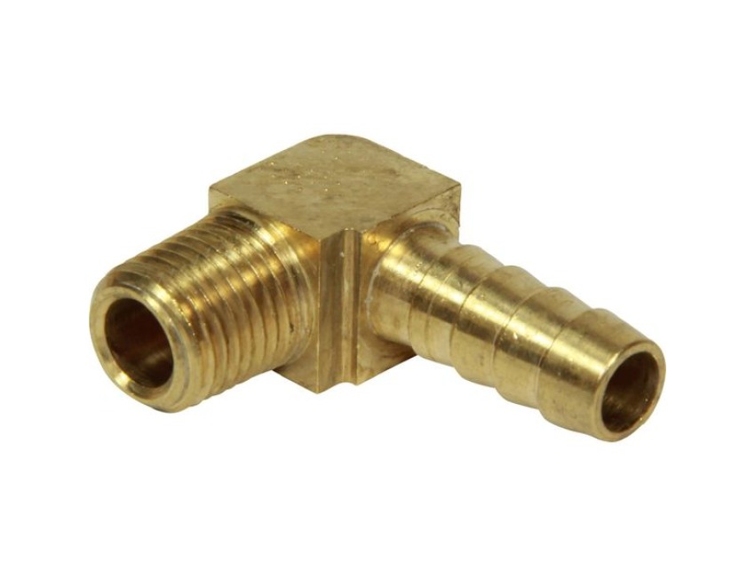 Brass 90 Degree Thread Male Elbow Barbed Hose Tail Pipe Fittings BSP 1/2" 3/4" 