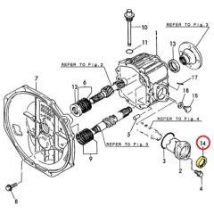 YANMAR - Gearbox Oil Seal - KM5A KM2P - 24421-284008