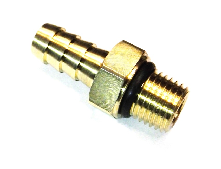 PT 3/8" Tapered Thread Male Brass Straight 10mm Hose Barb Tail Fitting Connector 