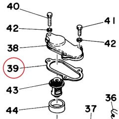 Yamaha Thermostat cover gasket 15A - 626-12414-A0