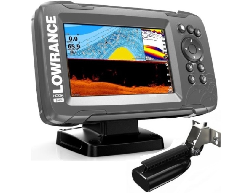 LOWRANCE HOOK²-5 Fishfinder/Chartplotter Combo with SplitShot HDI - Hook2  000-14018-001, Obsolete units (For reference), Bottom Line