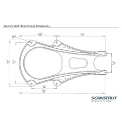 Scanstrut Radar Mast Mount - M92722 - Fits Raymarine RD218 & RD418 radomes