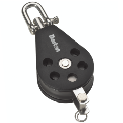 Barton Marine Size 3 Single Swivel Block + Becket- 45mm - Plain bearing - N03131